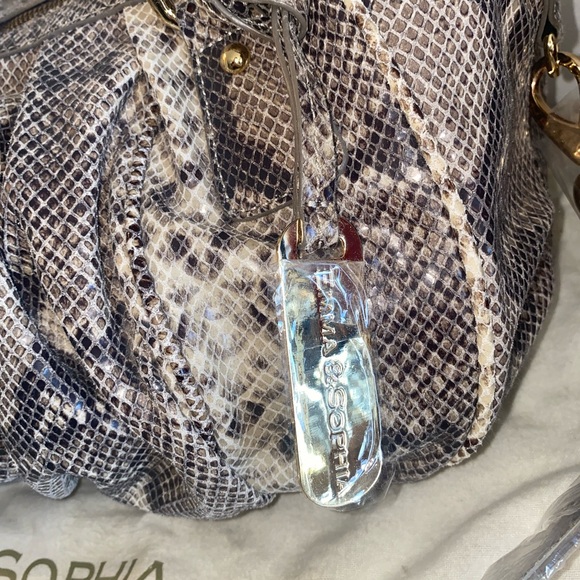 Emma & Sophia Python Snake Skin Crossbody Shoulder Purse Bag NEW - Picture 2 of 6